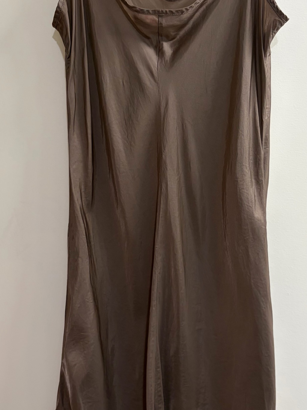 Organic By John Patrick Silk-Feel Cupro V-Neck Slip Dress (L) Nwot Midi/Calf — image 6 of 7